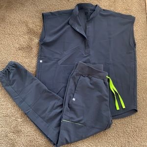 Figs charcoal gray set XS